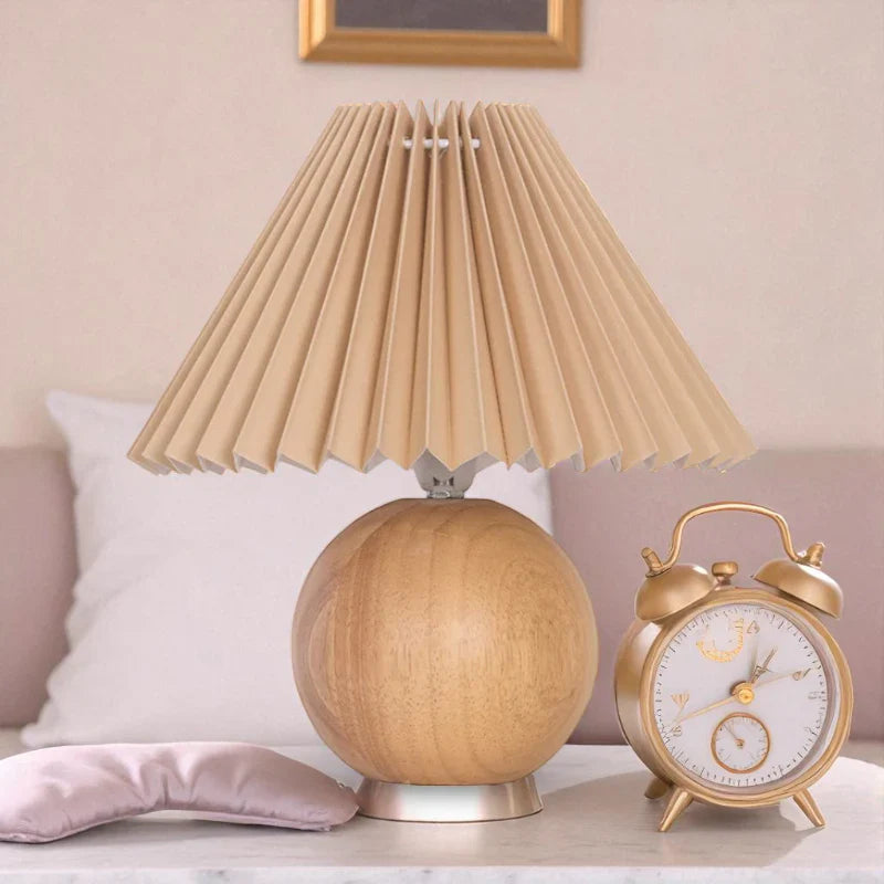 Nachttischlampe Lampenschirm Plissiert