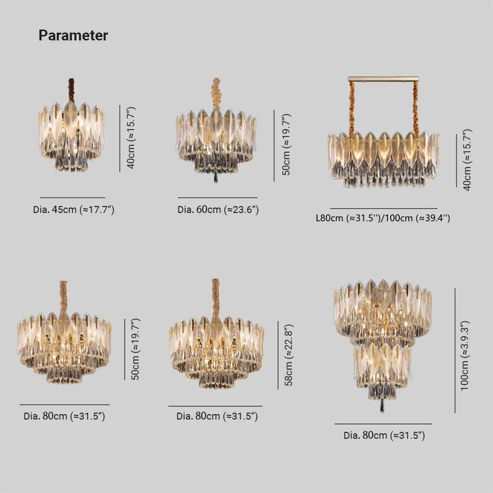 Kronleuchter Pendelleuchte aus Kristall Elegant