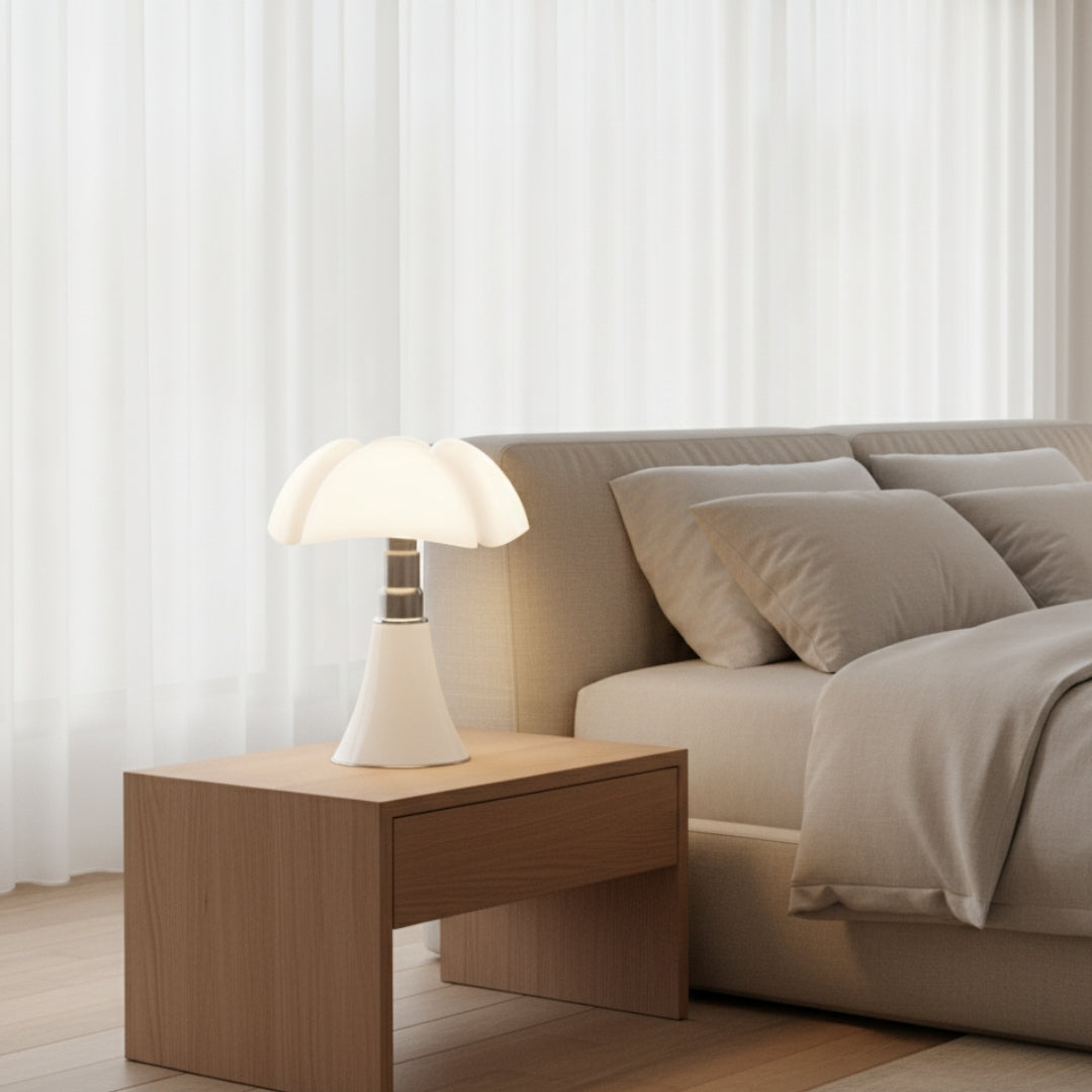 Nachttischlampe Design Weiß