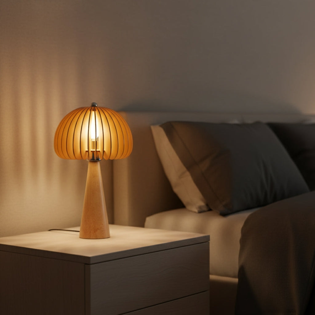 Nachttischlampe Design Holz