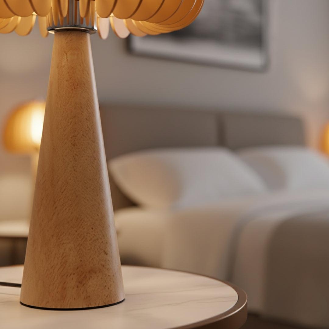 Nachttischlampe Design Holz