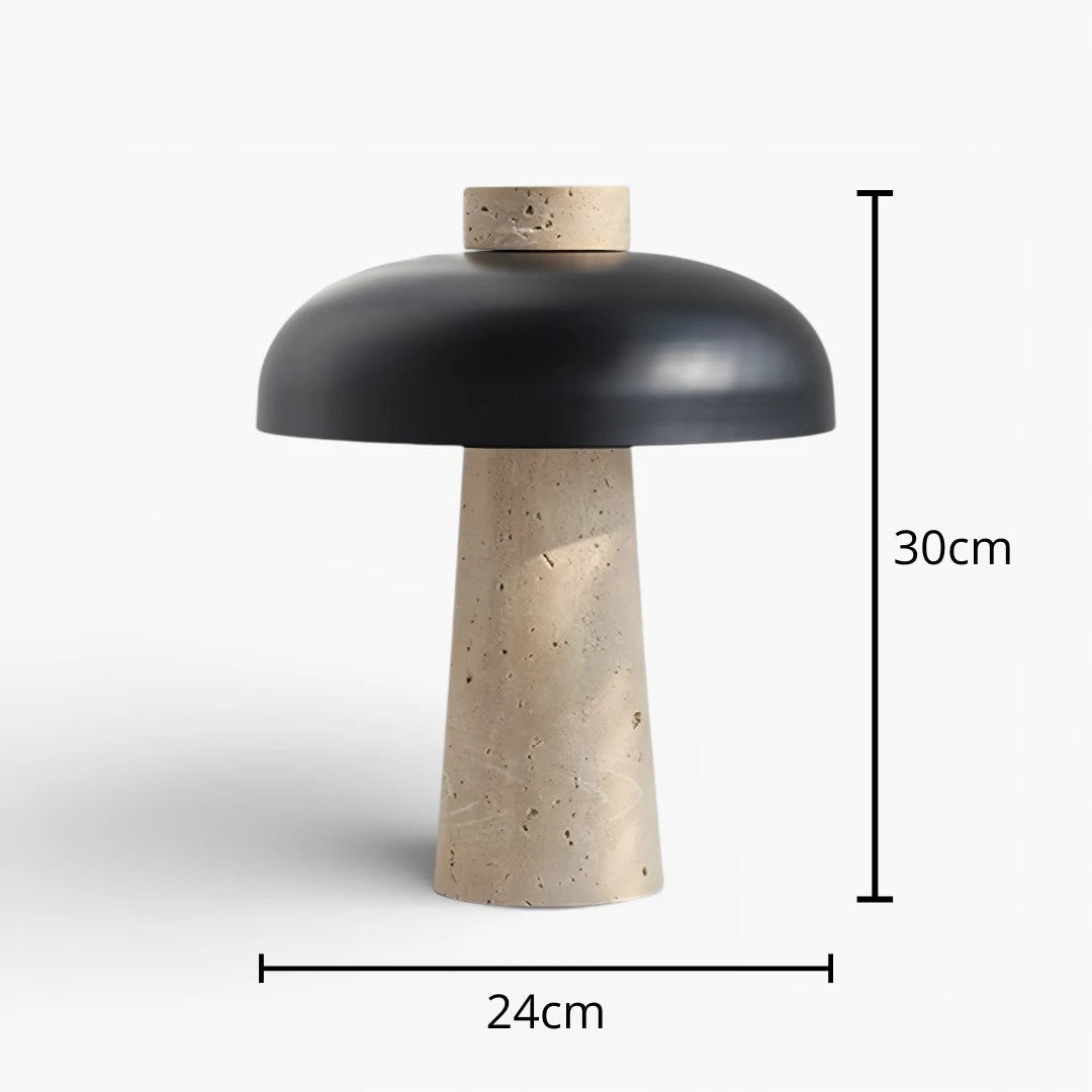 Nachttischlampe Design aus Stein