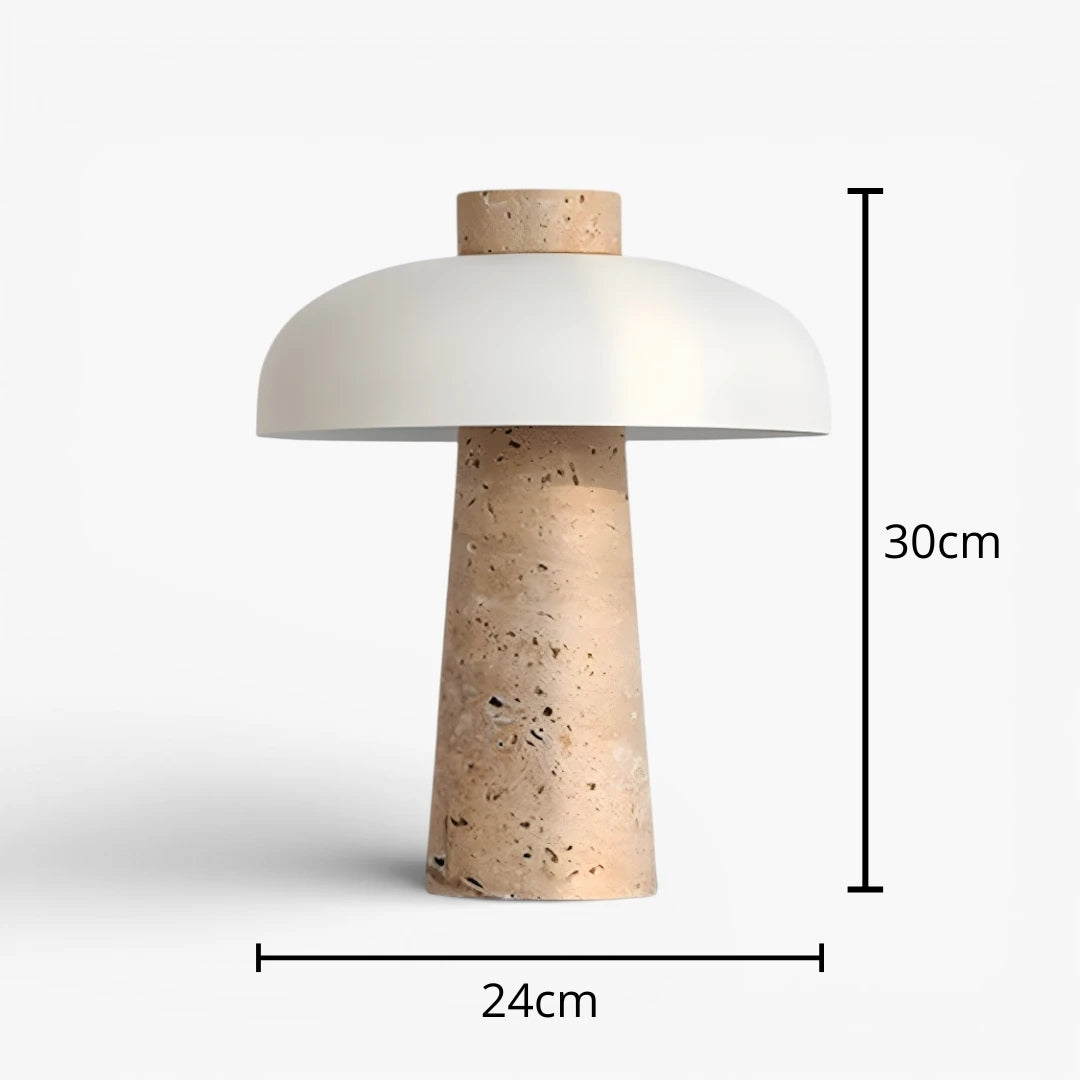 Nachttischlampe Design aus Stein