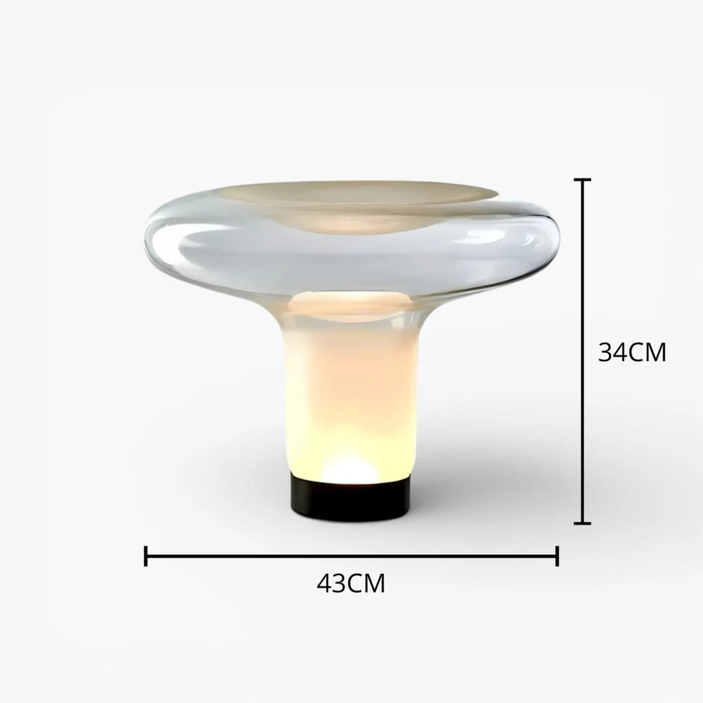 Nachttischlampe Design aus Glas