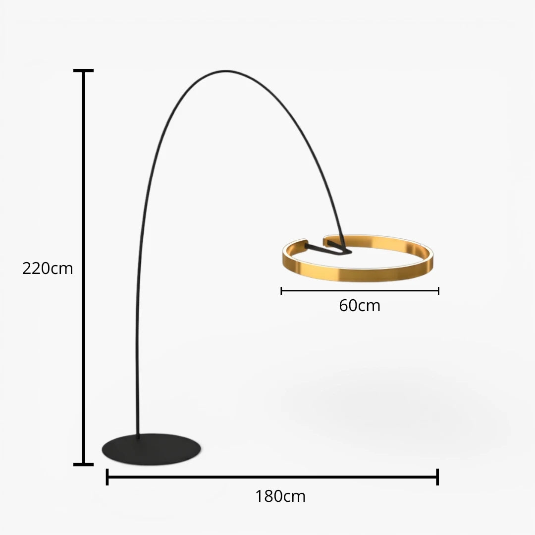 Stehlampe Bogen