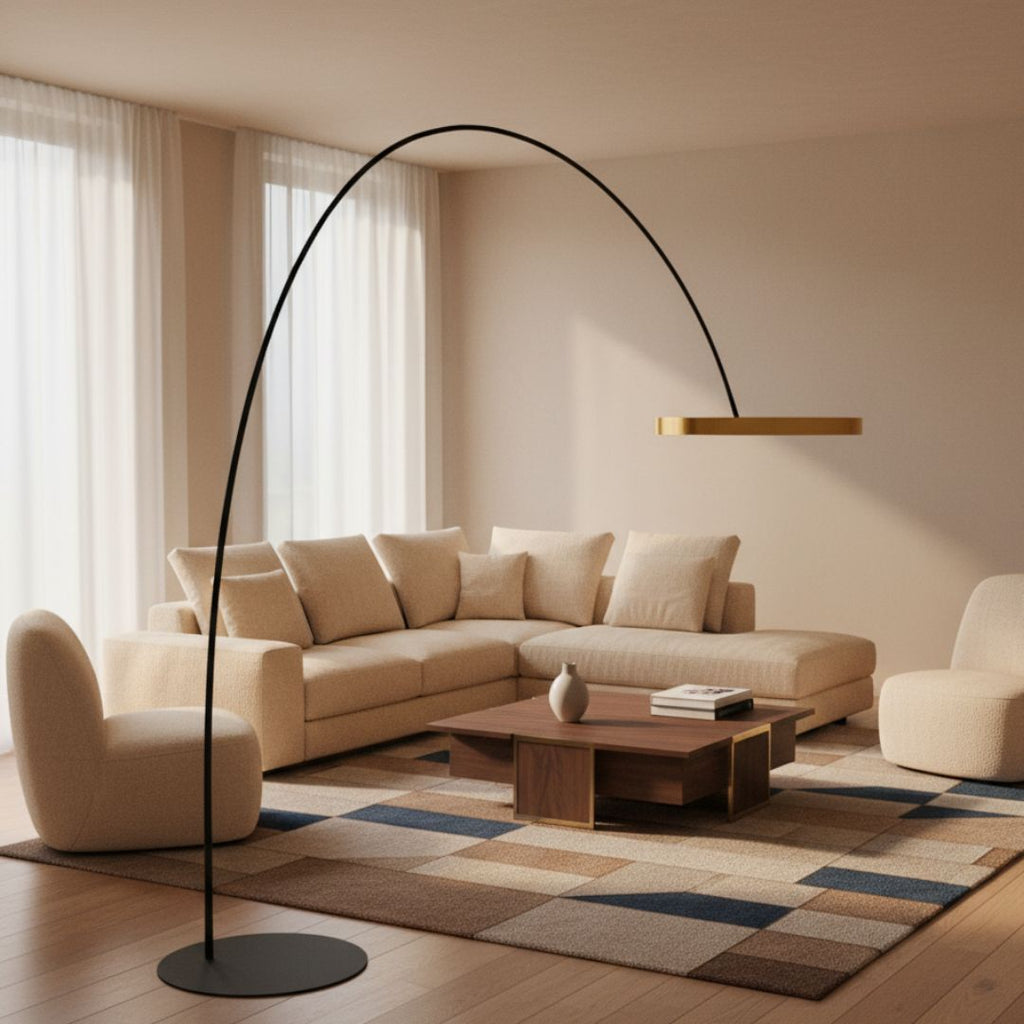 Stehlampe Bogen