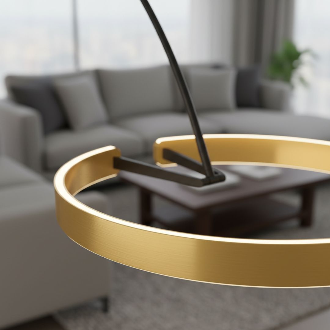 Stehlampe Bogen