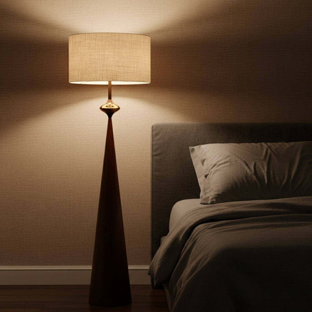 Stehlampe Design Holz