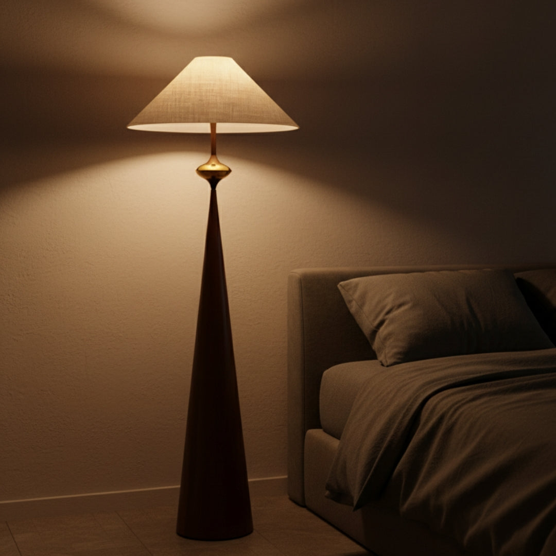 Stehlampe Design Holz