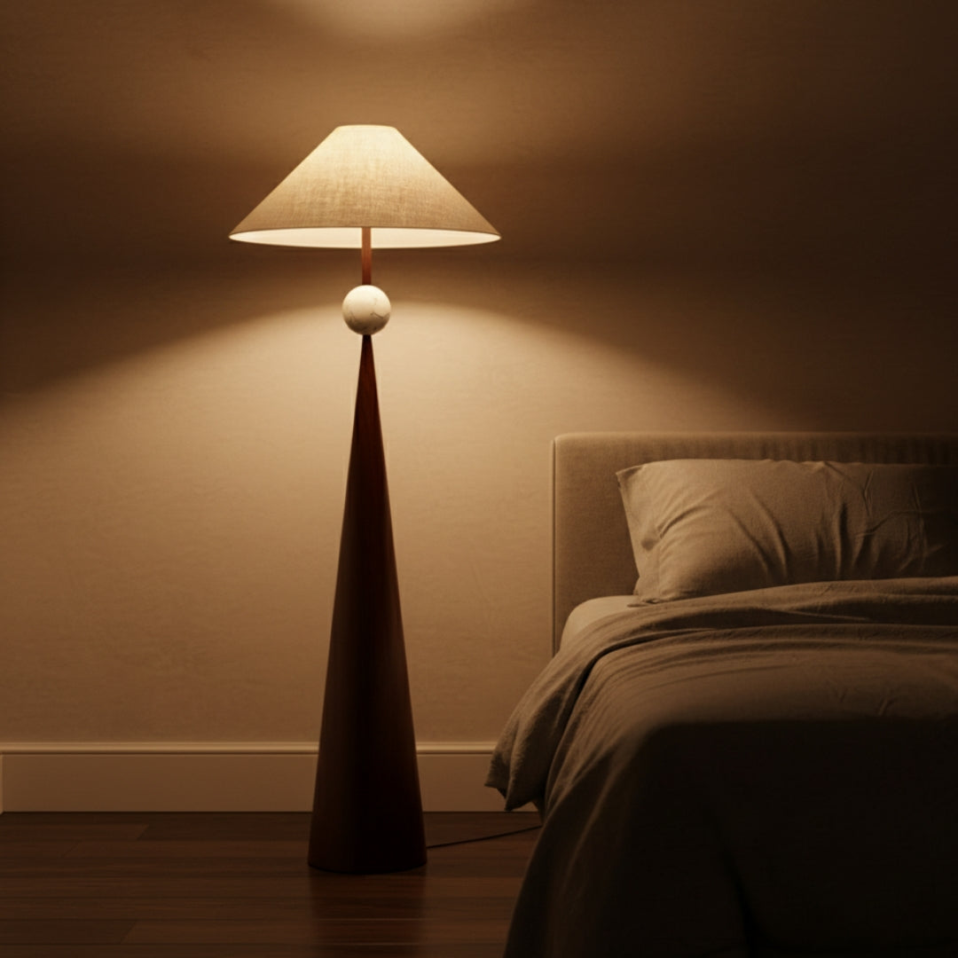Stehlampe Design Holz
