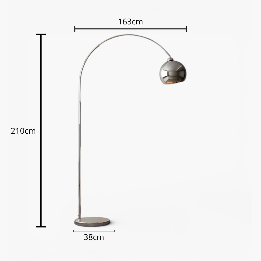 Stehlampe Design Chrome