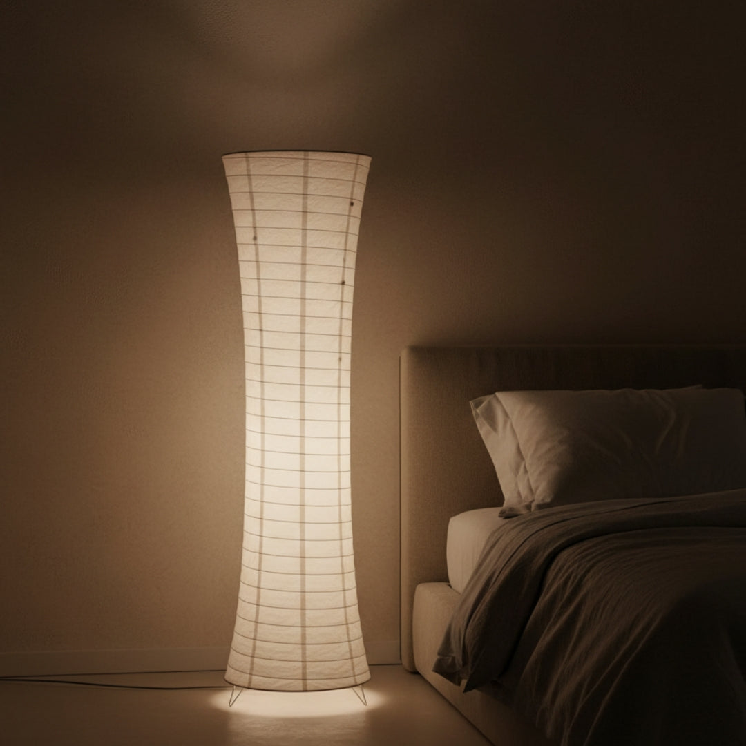 Stehlampe aus Papier Riz