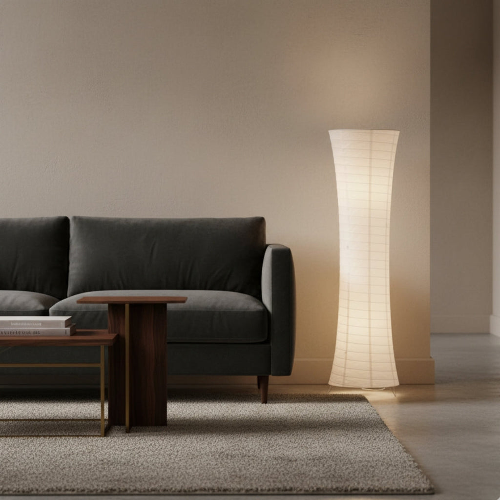 Stehlampe aus Papier Riz
