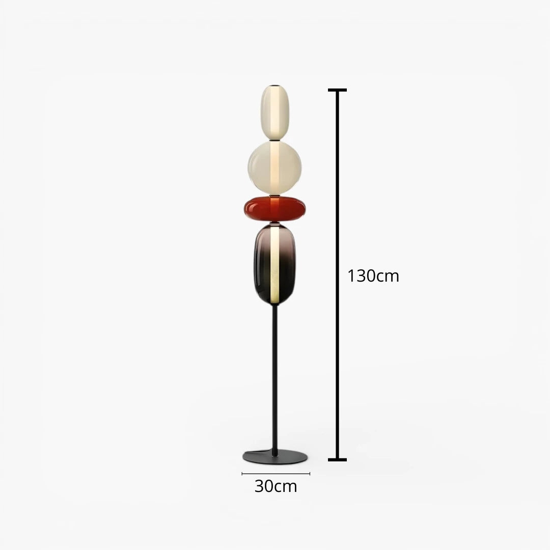 Stehlampe aus Glas