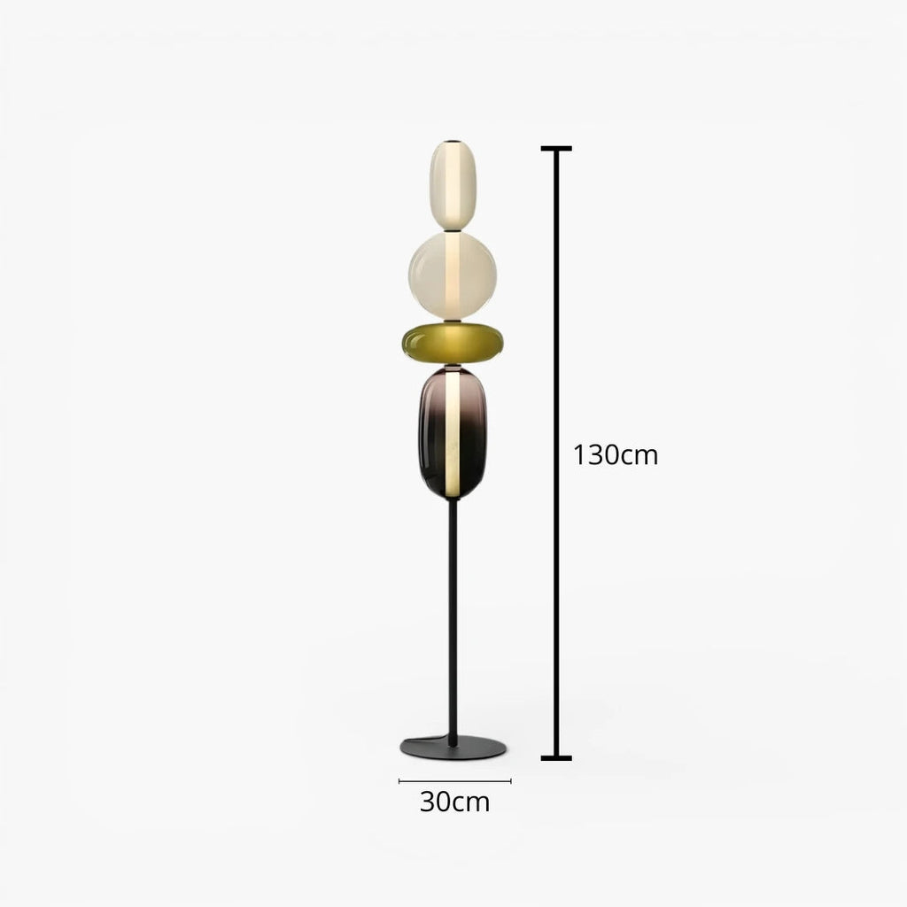 Stehlampe aus Glas