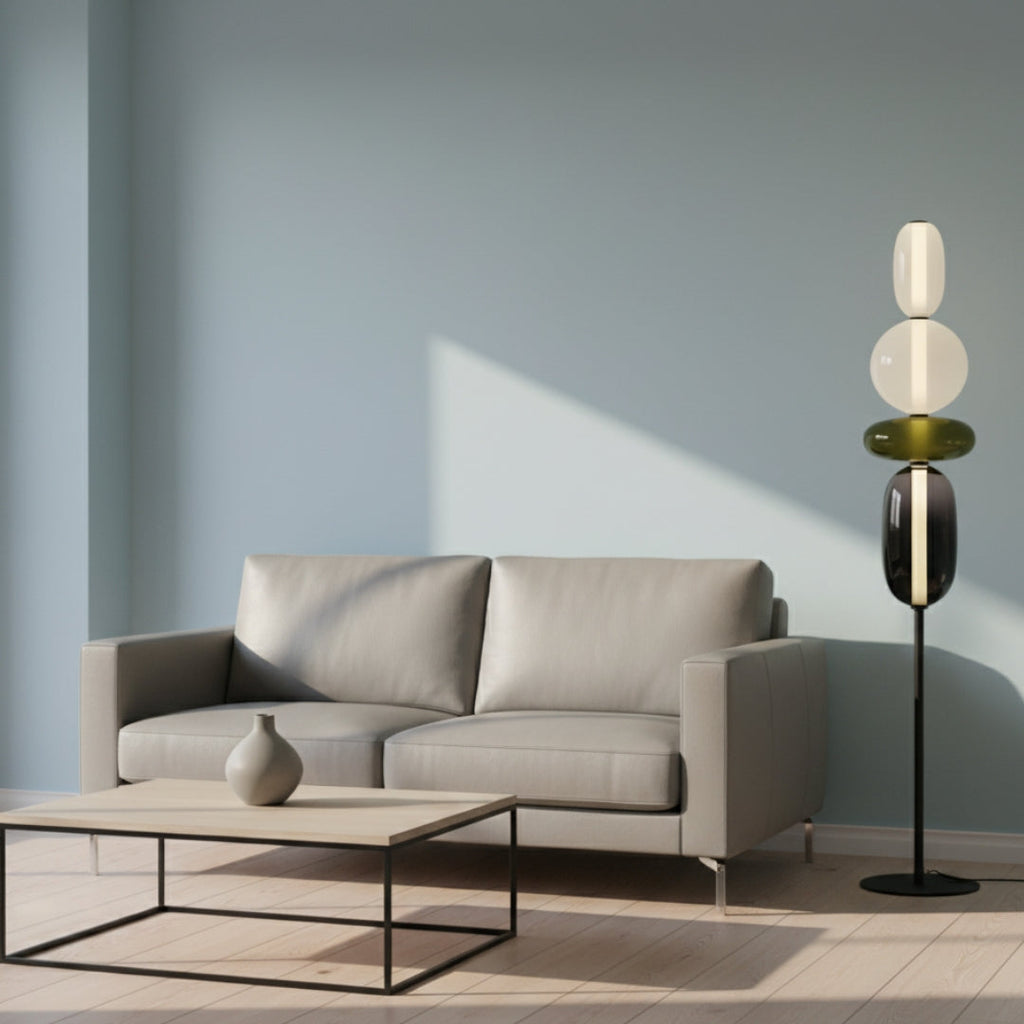 Stehlampe aus Glas