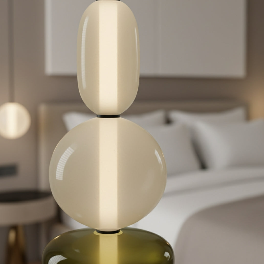 Stehlampe aus Glas