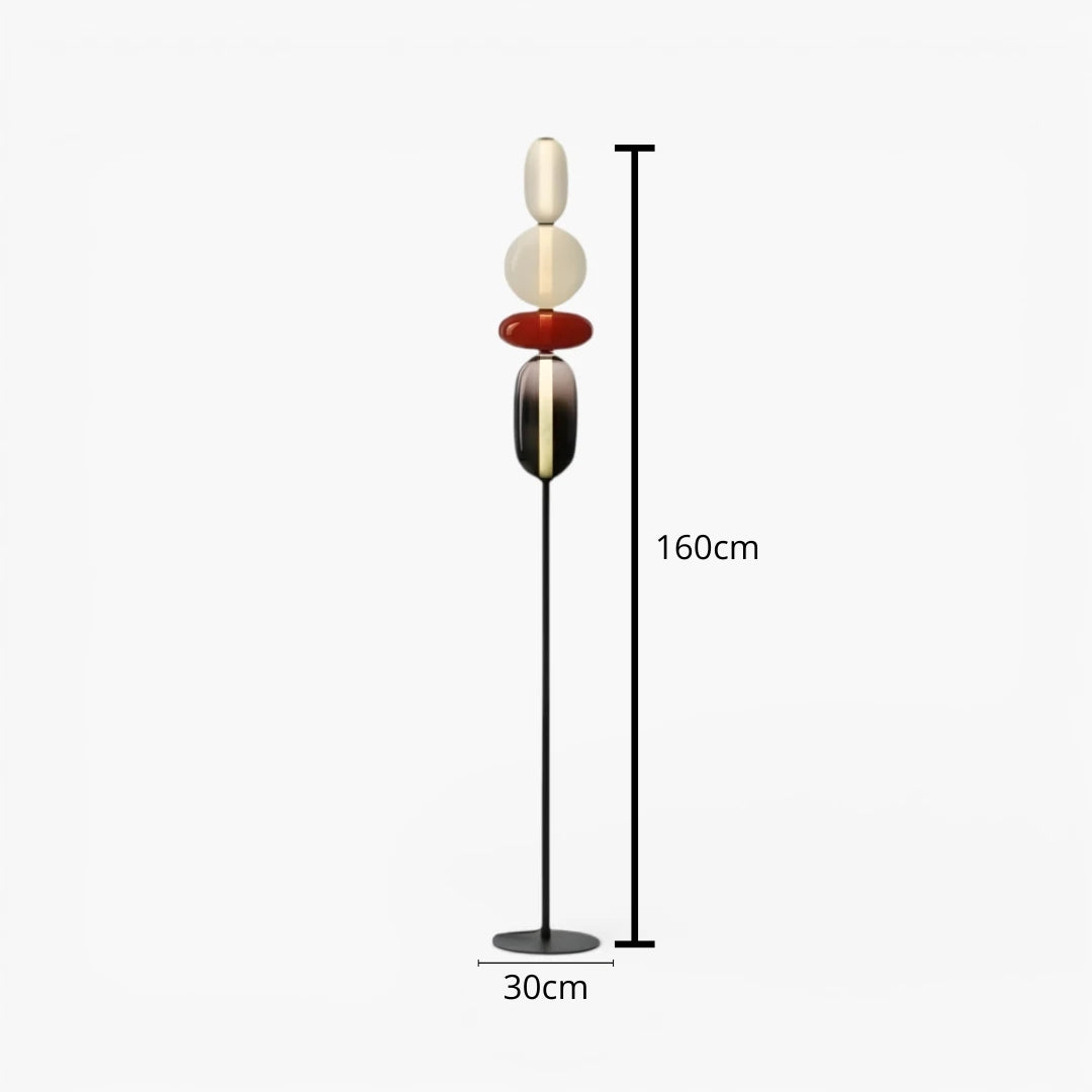Stehlampe aus Glas