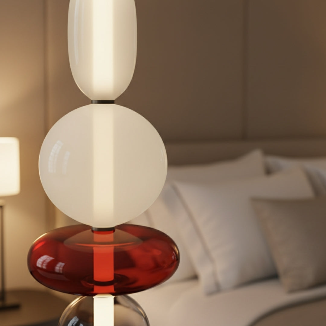 Stehlampe aus Glas