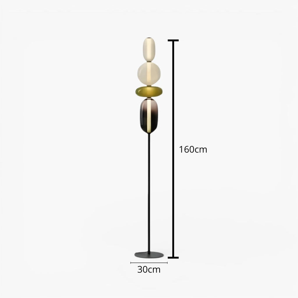 Stehlampe aus Glas