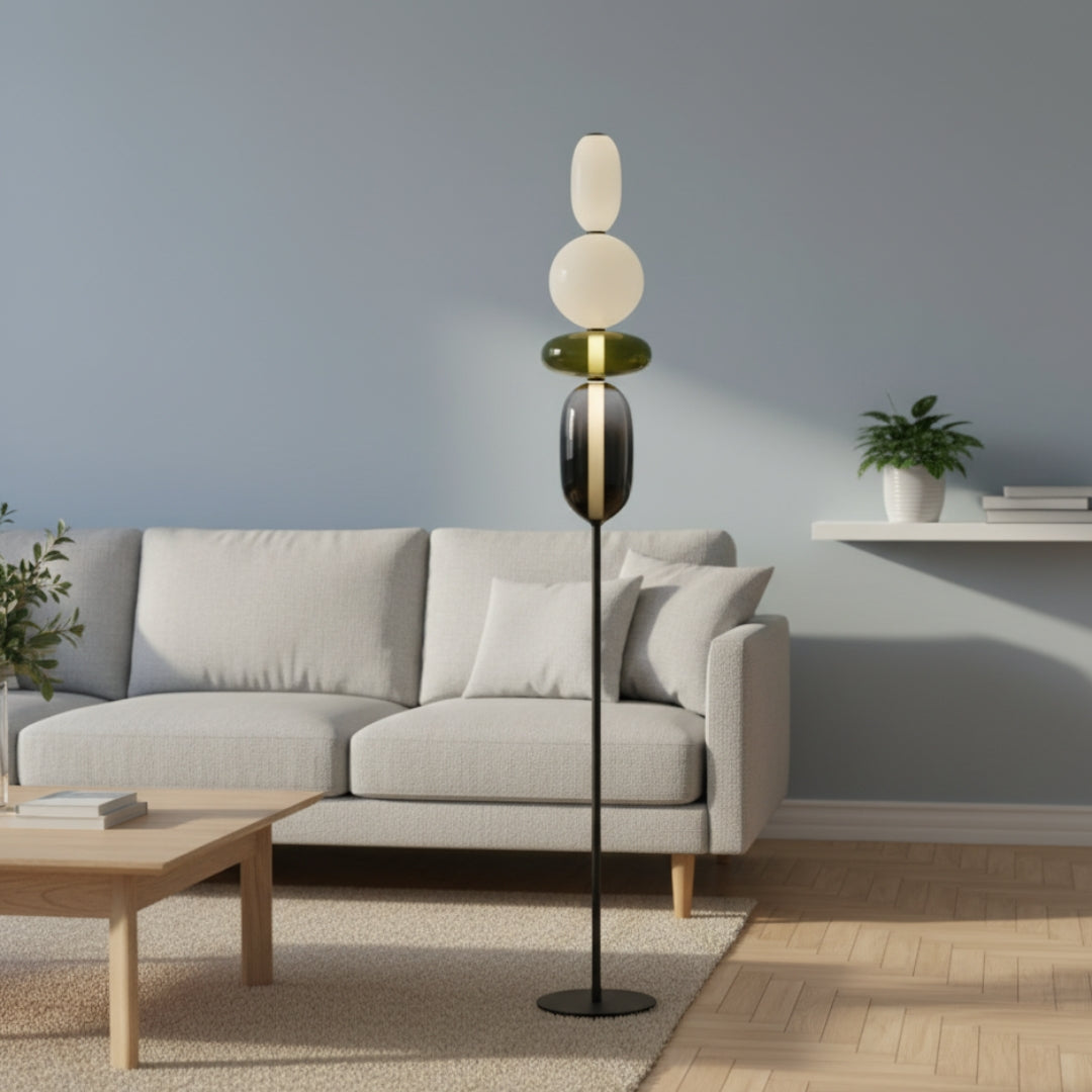 Stehlampe aus Glas