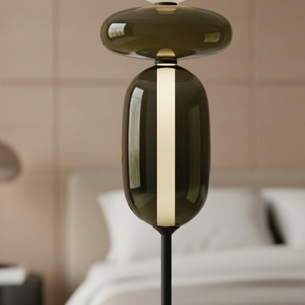 Stehlampe aus Glas