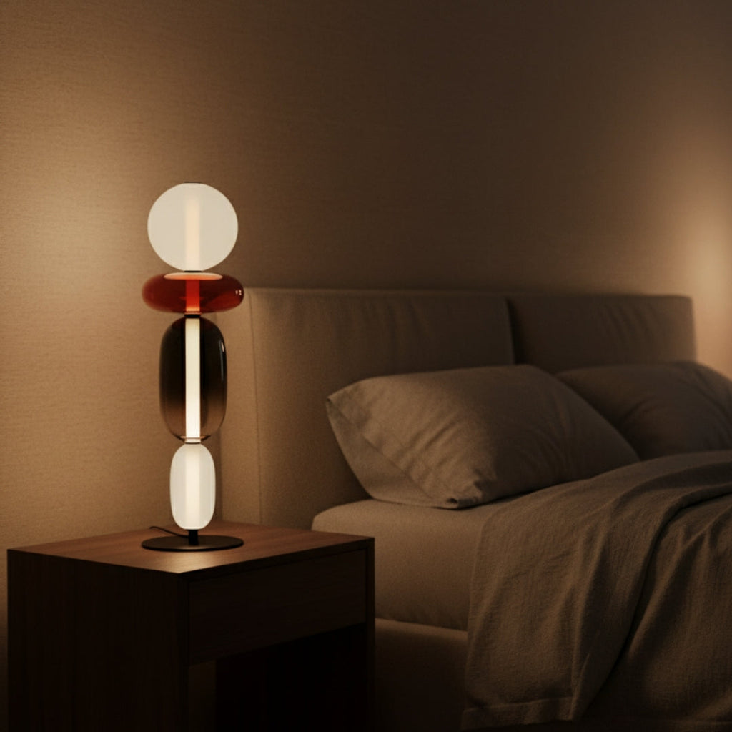 Stehlampe aus Glas