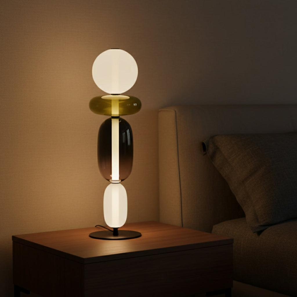 Stehlampe aus Glas