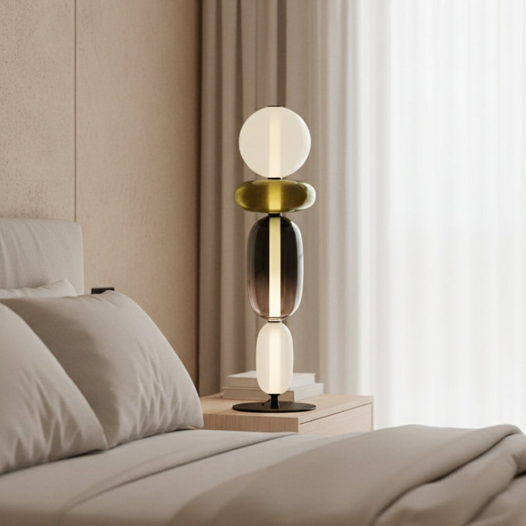 Stehlampe aus Glas