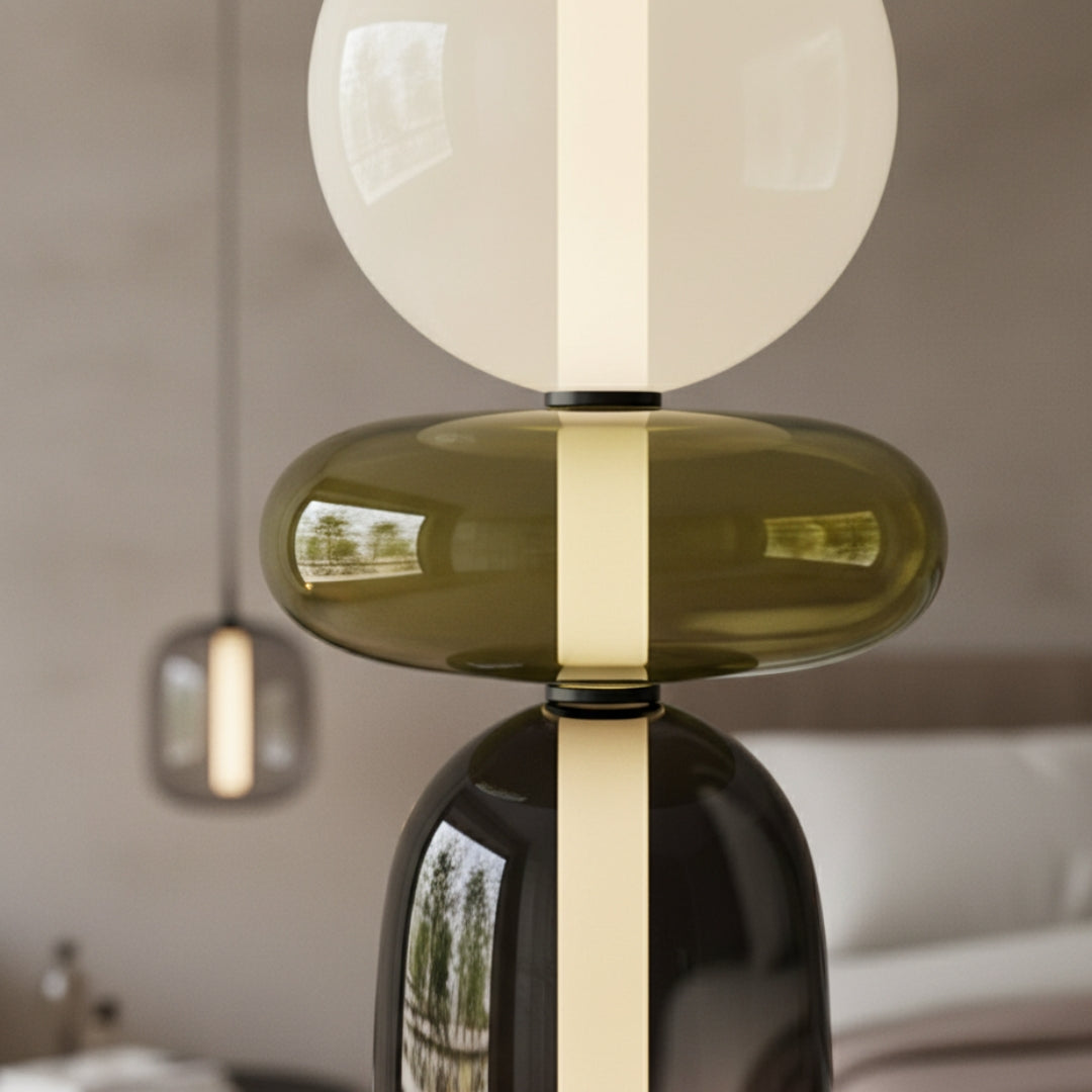 Stehlampe aus Glas