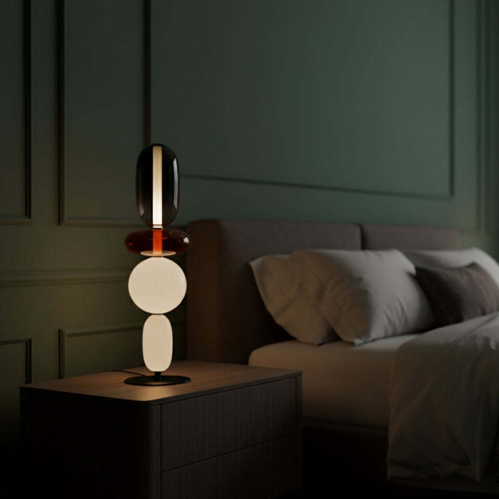 Stehlampe aus Glas