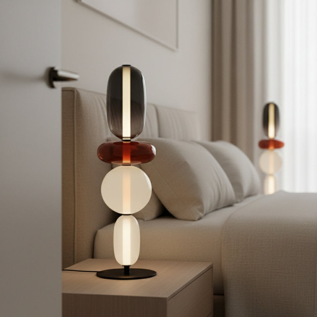 Stehlampe aus Glas
