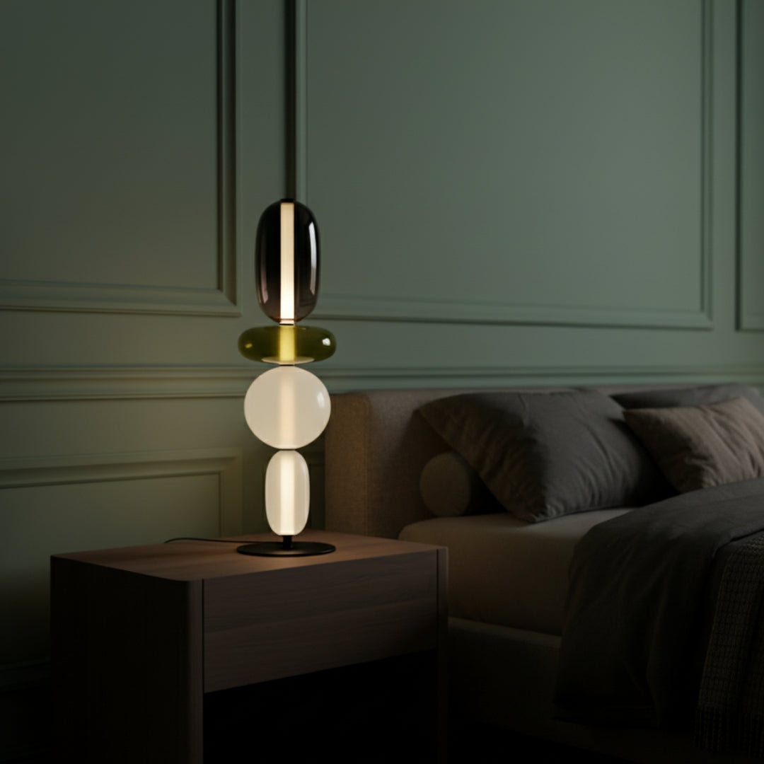 Stehlampe aus Glas