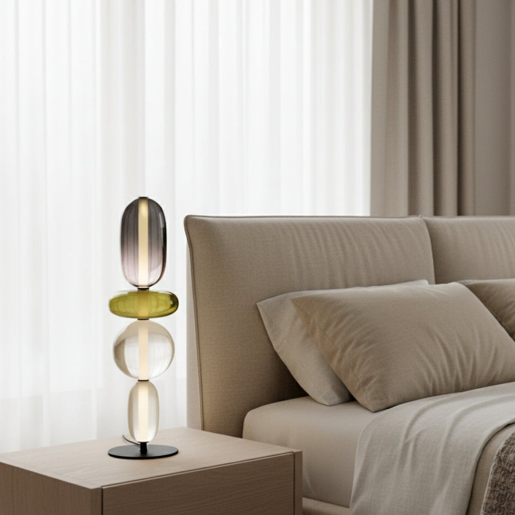 Stehlampe aus Glas