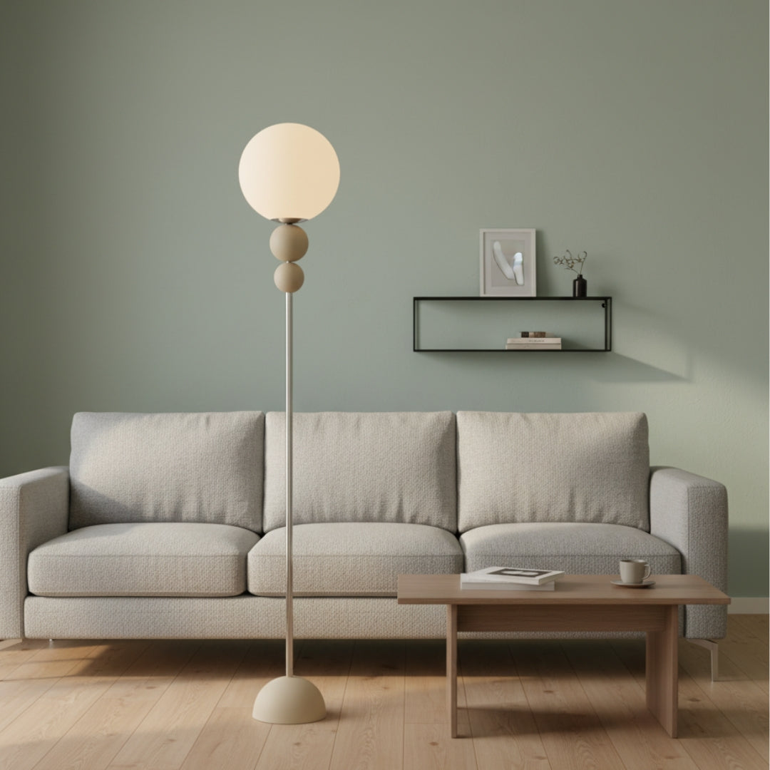 Stehlampe Globe aus Glas