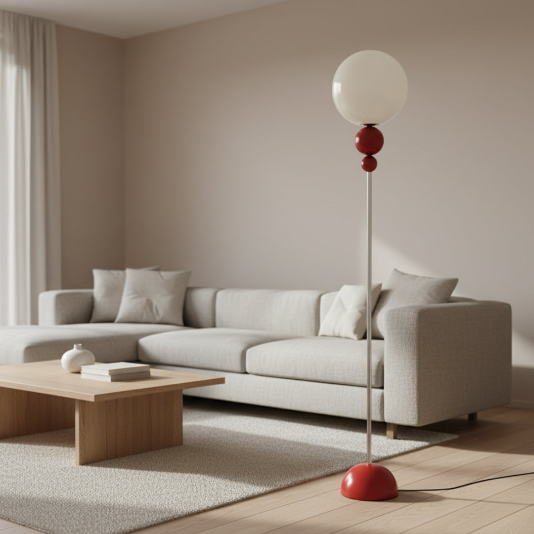 Stehlampe Globe aus Glas