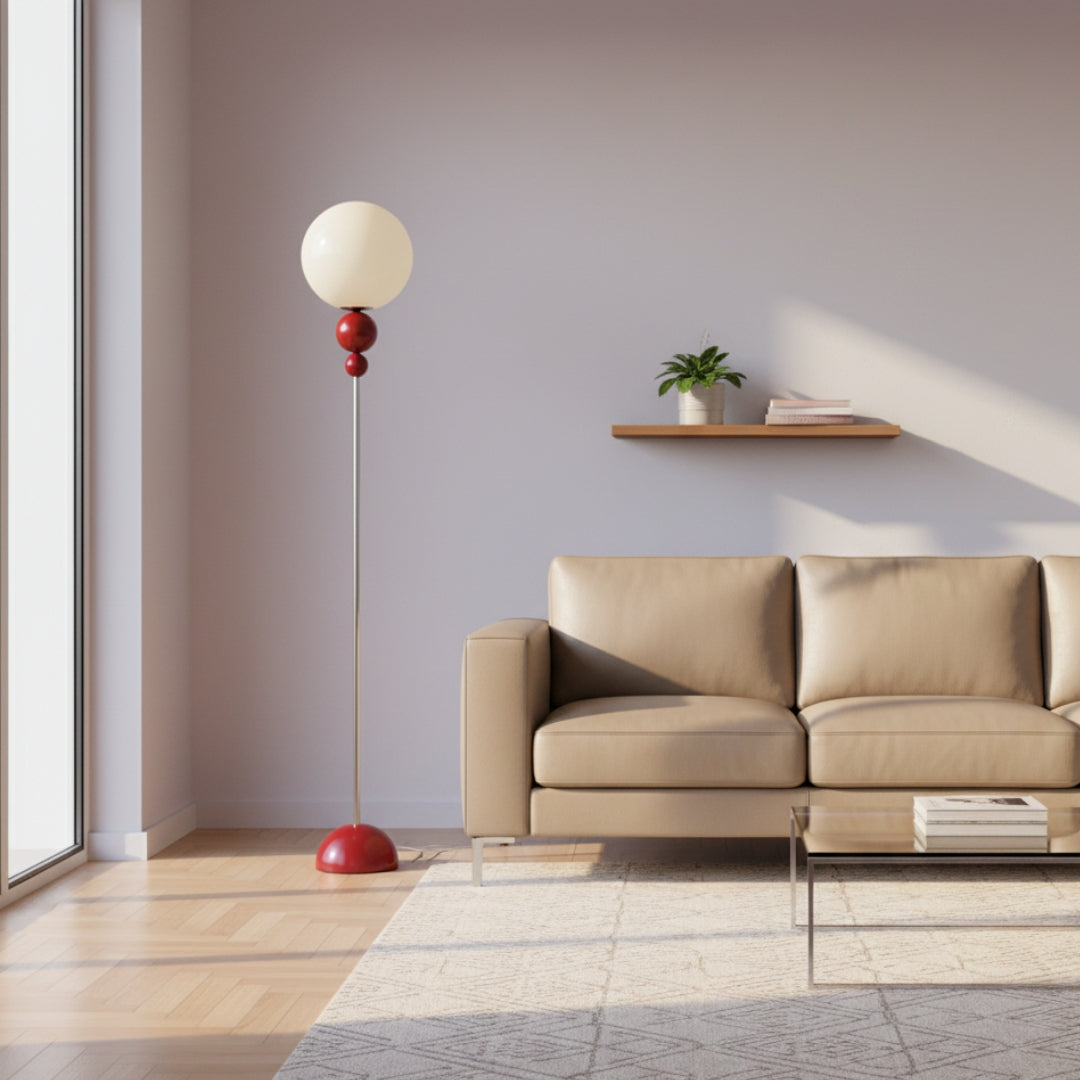 Stehlampe Globe aus Glas