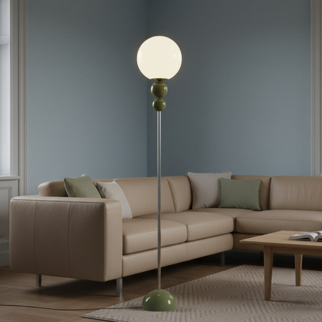 Stehlampe Globe aus Glas
