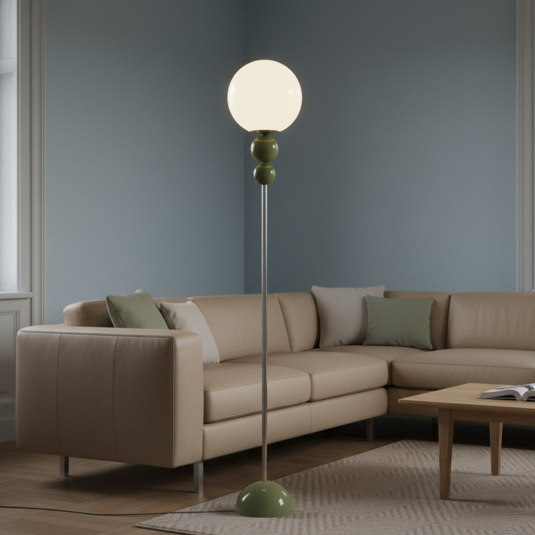 Stehlampe Globe aus Glas