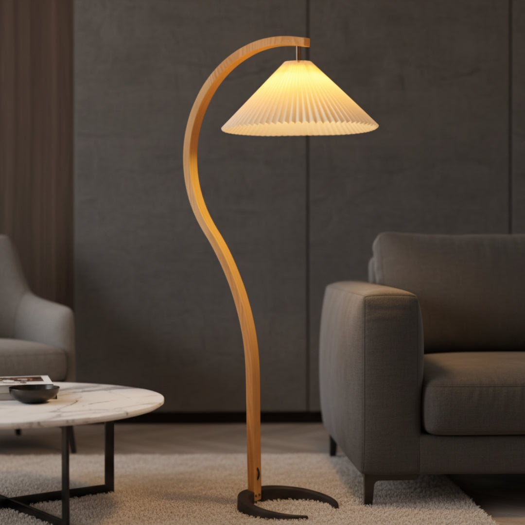 Stehlampe Wohnzimmer Holz