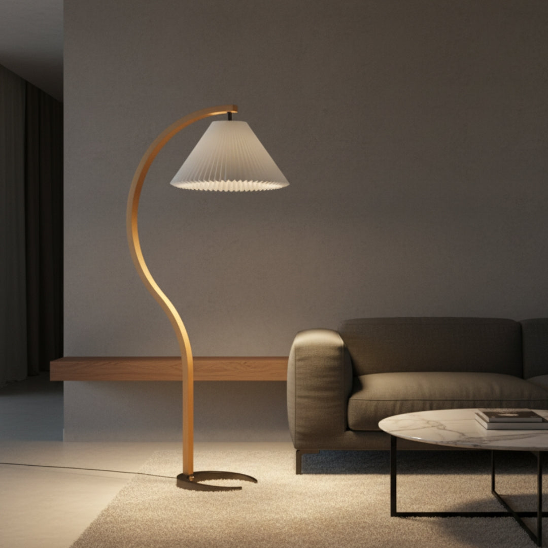 Stehlampe Wohnzimmer Holz