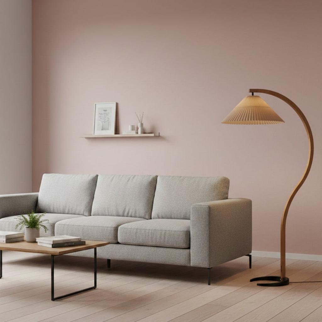 Stehlampe Wohnzimmer Holz
