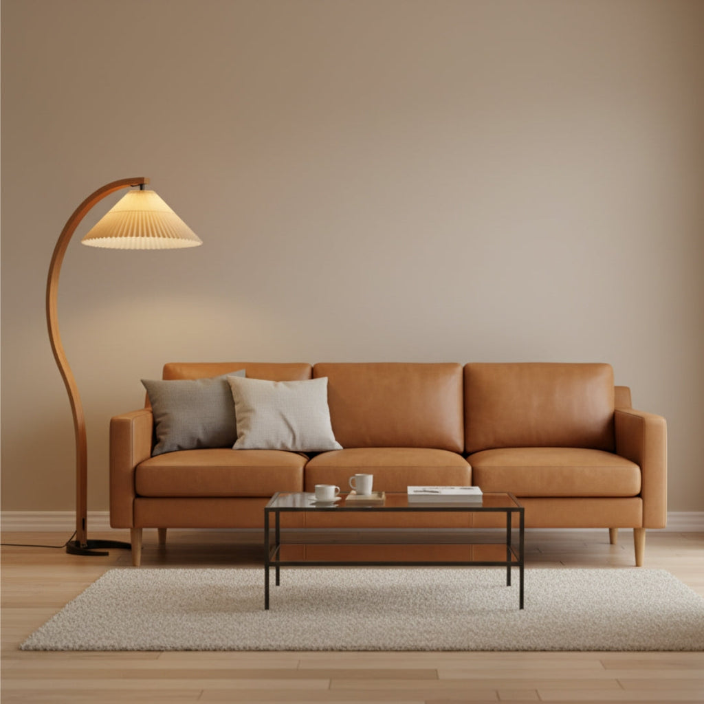 Stehlampe Wohnzimmer Holz