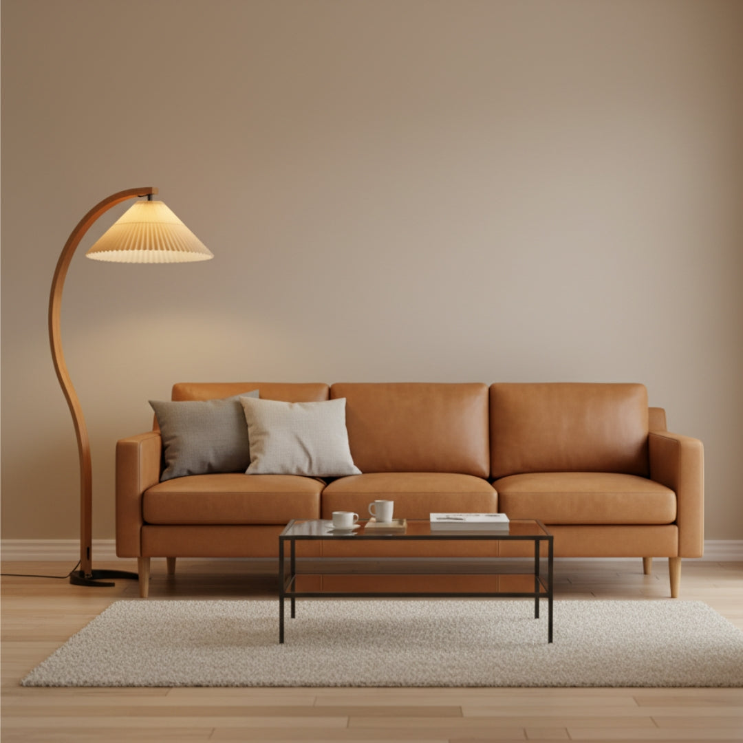 Stehlampe Wohnzimmer Holz