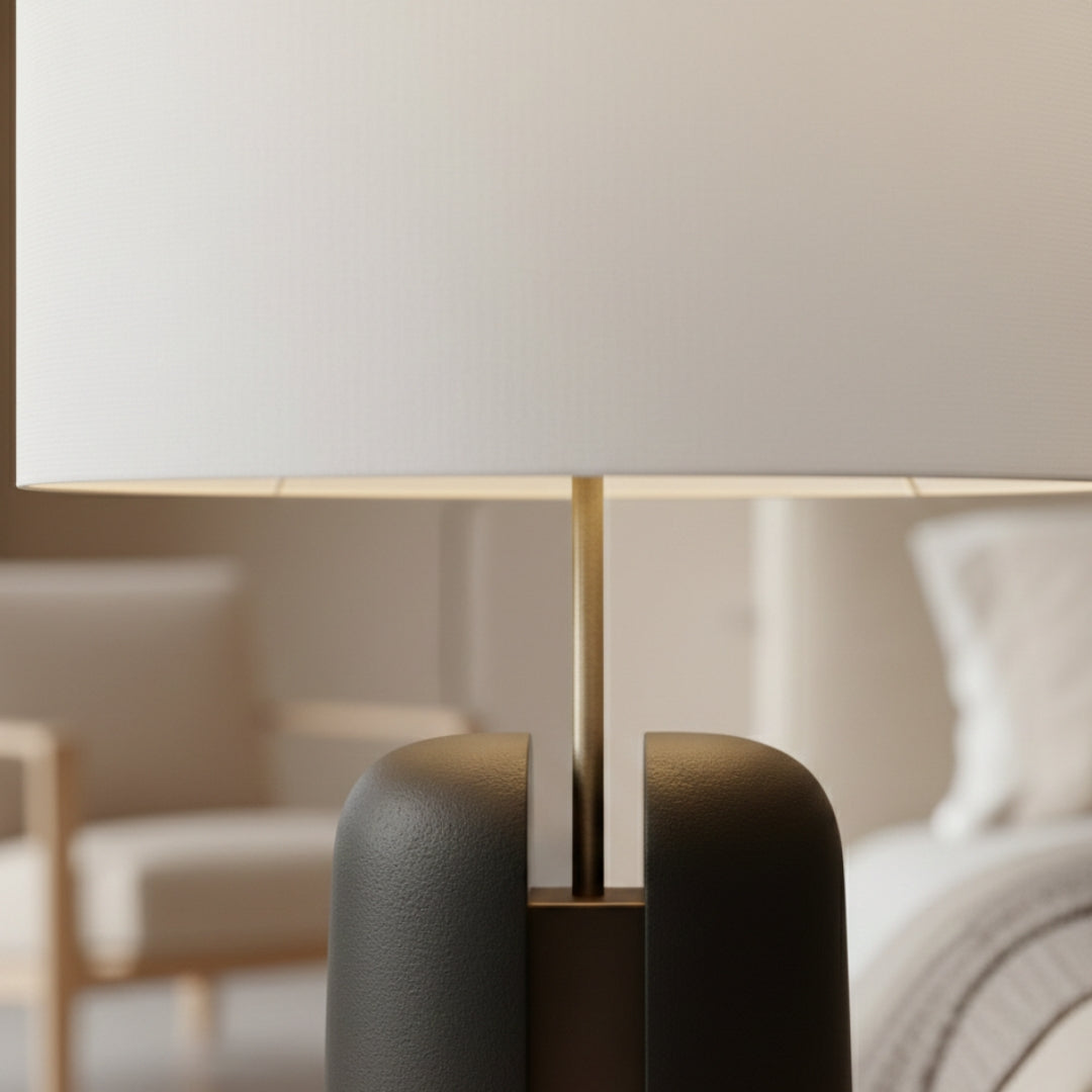 Nachttischlampe Lampenschirm Weiß