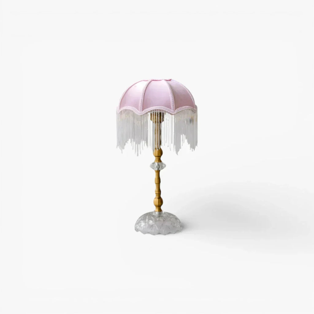Nachttischlampe Lampenschirm Fransen