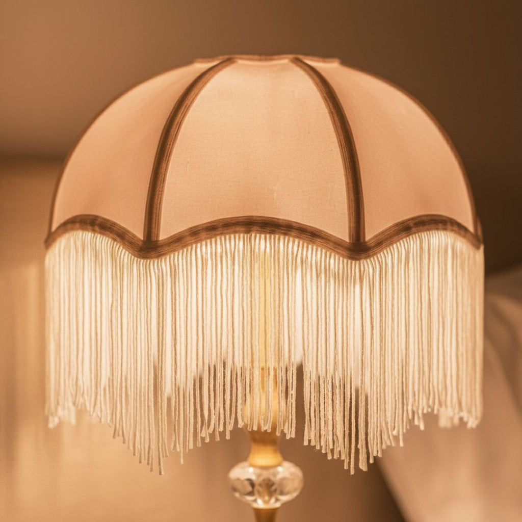 Nachttischlampe Lampenschirm Fransen