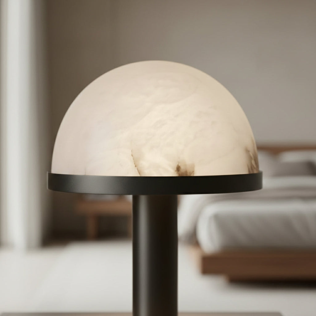 Nachttischlampe Antik aus Marmor