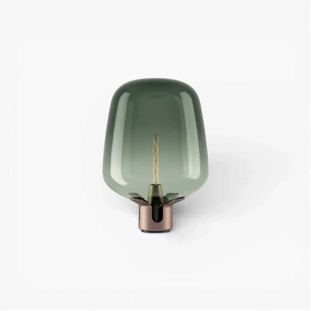 Nachttischlampe Antik aus Glas