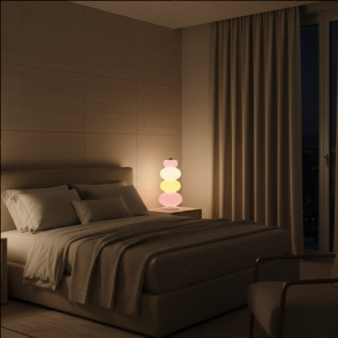 Nachttischlampe Regenbogen